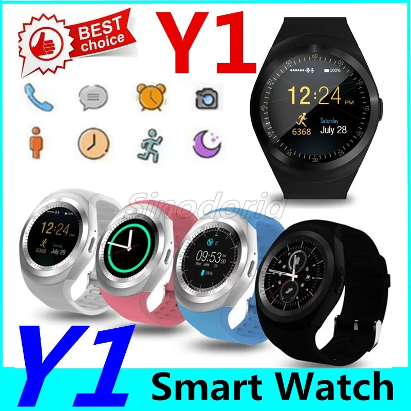 Y1 Bluetooth Смарт часы браслет с слотом для SIM карты мобильных телефонов android IPS
