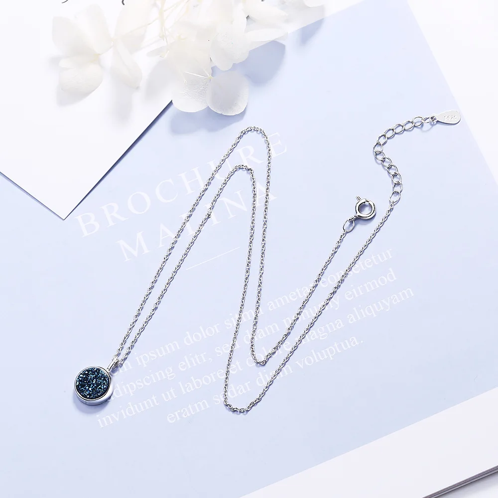 MEETSOFT ожерелье из тайского серебра с подвеской Минималистичная цепочка до ключиц