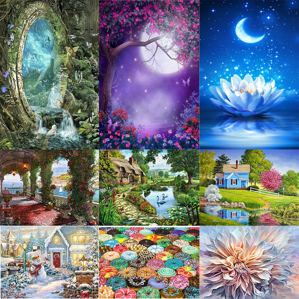 

5D DIY Diamond Landscape Art Picture Diamond Mosaic Art Full Drill Cross Stitch Kit Handmade Gift Home Decoration