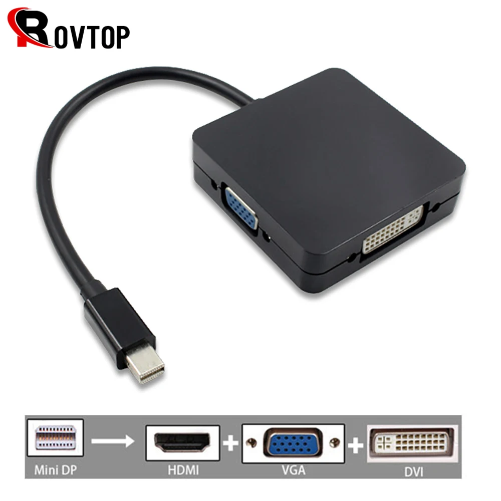 3 в 1 Mini DP Display Port To HDMI DVI VGA кабель адаптер для Apple IMac MacBook Pro Air конвертер| |