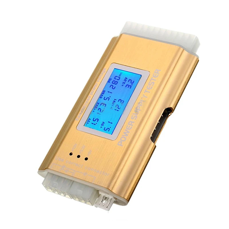 ЖК ПК тестер питания 20/24 Pin 4 PSU ATX BTX ITX SATA HDD Gold|Шумомеры| |