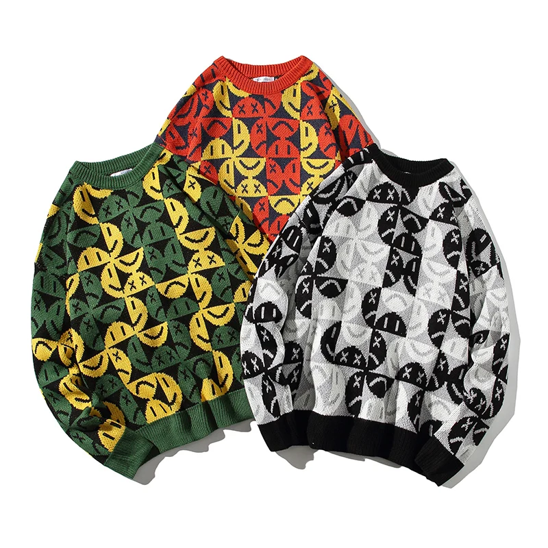 

Winter Christmas Printed Sweater Knitwear Couple Jacket-100% Polyester Fiber