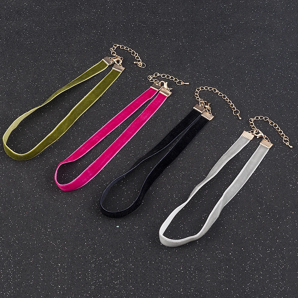 Женское Ожерелье чокер с бархатной полоской винтажное ожерелье воротником в