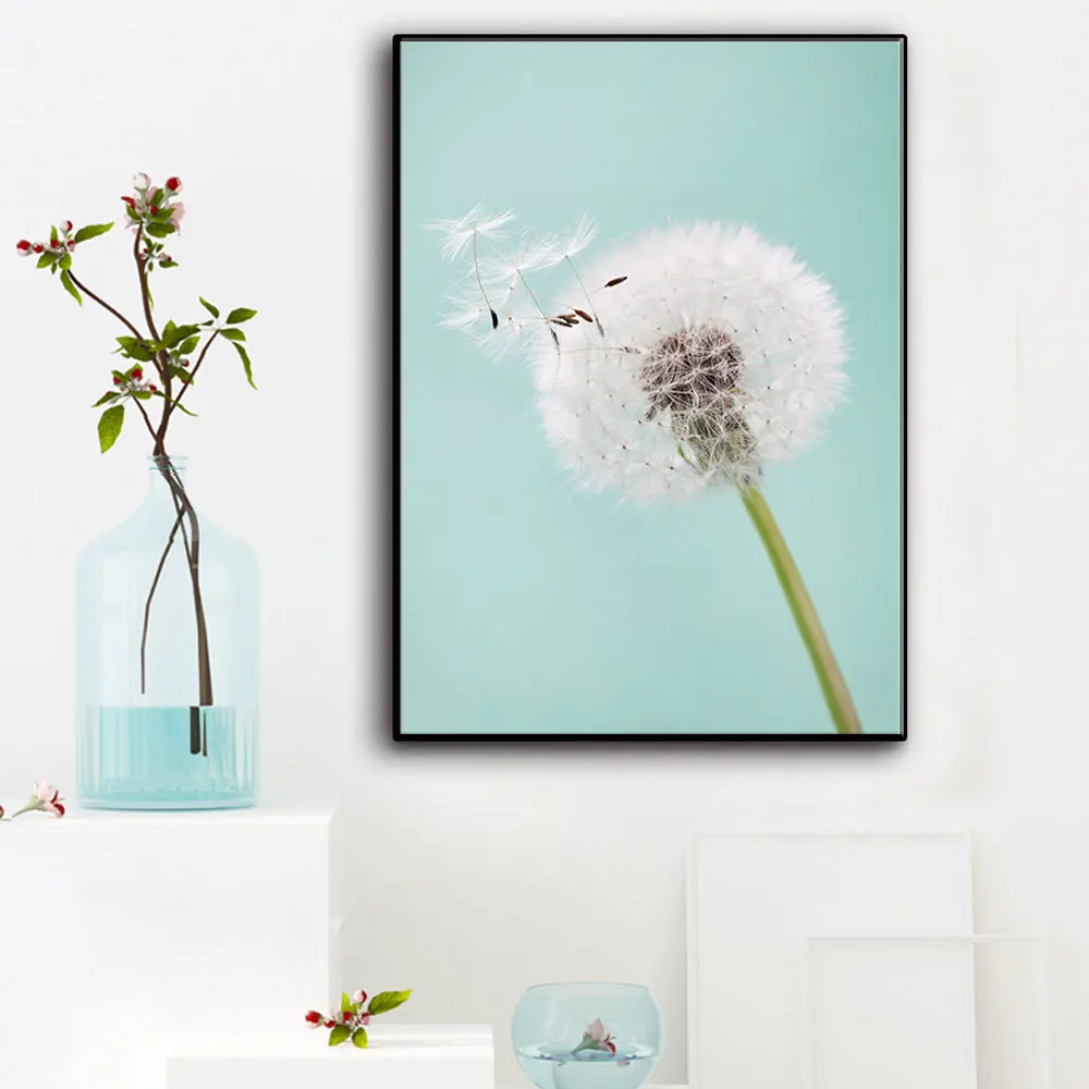 

New Nordic modern simple small fresh green plant creative English landscape painting living room decoration painting core