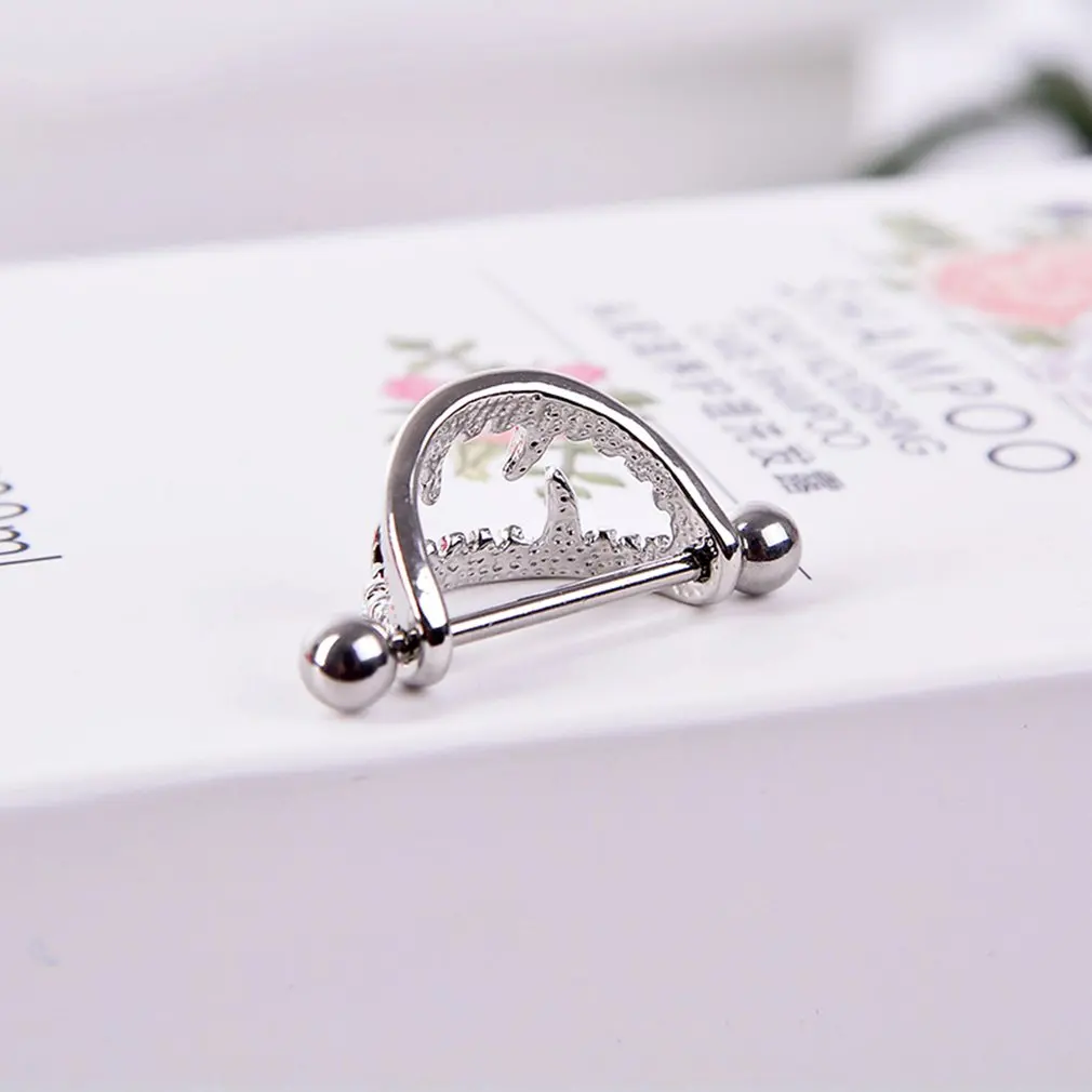 Гипоаллергенное кольцо для сосков штанга зубы Дизайн ниппель Бар язык кольца