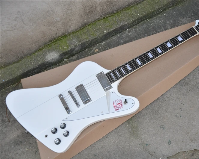 Классическая 6-струнная электрическая гитара Firebird корпус из твердого белого