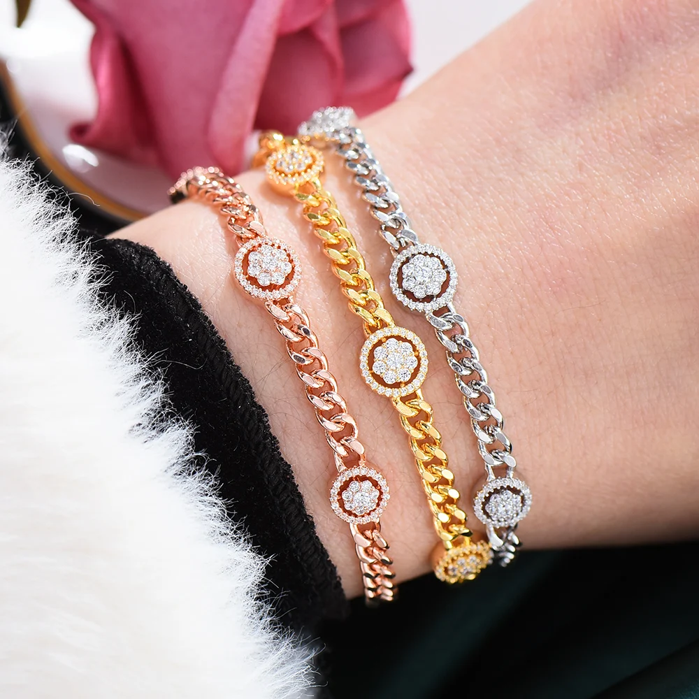 

missvikki European Trendy Chains stackable Fashion bracelets For Women Surprise Gift Jewelry High Quality Shiny CZ High quality