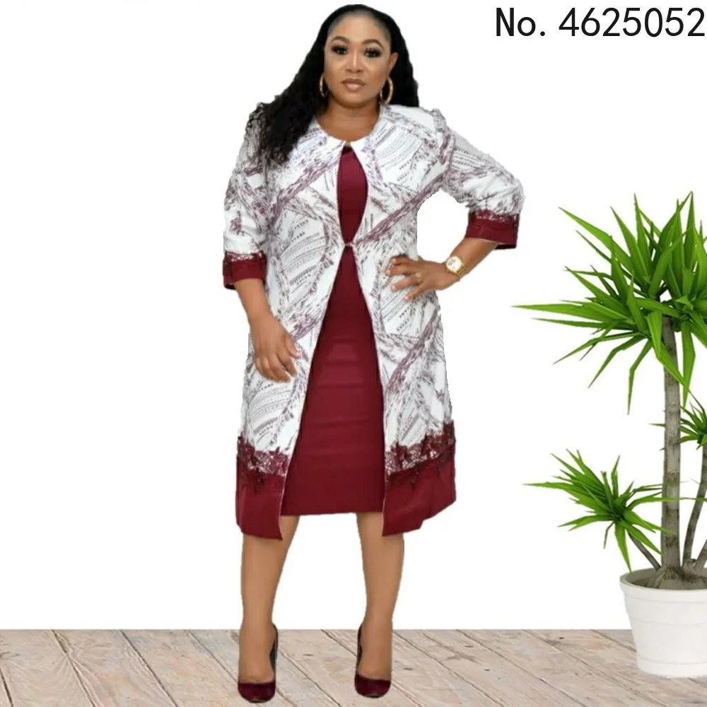 african attire for women Clothes for Women Dashiki Print Dress European Clothing Plus Size Bazin Rich Sleeveless Fashion Round Neck Maxi Vestido african robe