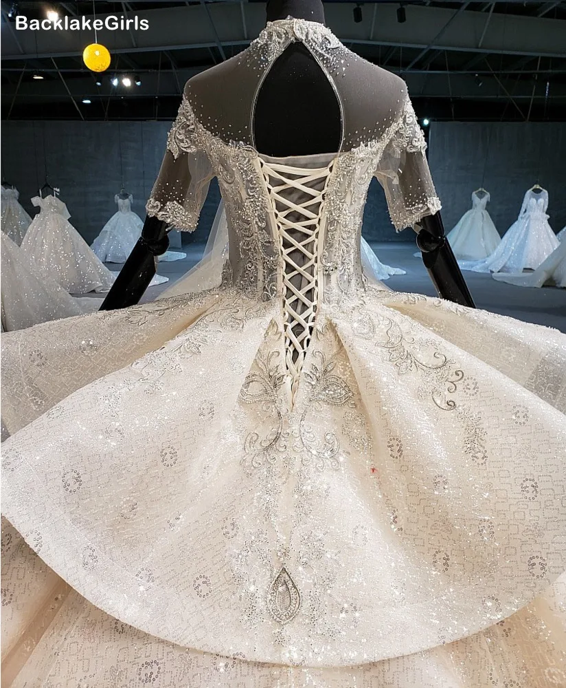 BacklakeGirls/2020 г. Элегантное кружевное бальное платье с короткими рукавами фатиновое