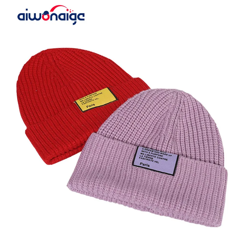

2021 Winter Hat Women's Hat Knitted Hat Gold Thread Patch Hat Warm Fashion Hip-Hop Hat Men's Hat Casual Accessories Skull Hat