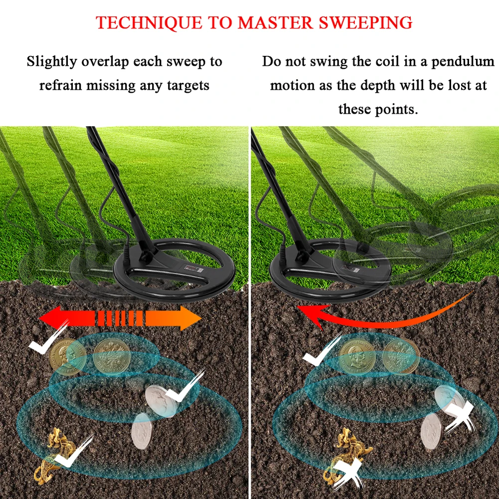 MT705 Portable Easy Installation Underground Metal Detector 270mm Waterproof Search Coil High Sensitivity Detecting Tool | Инструменты