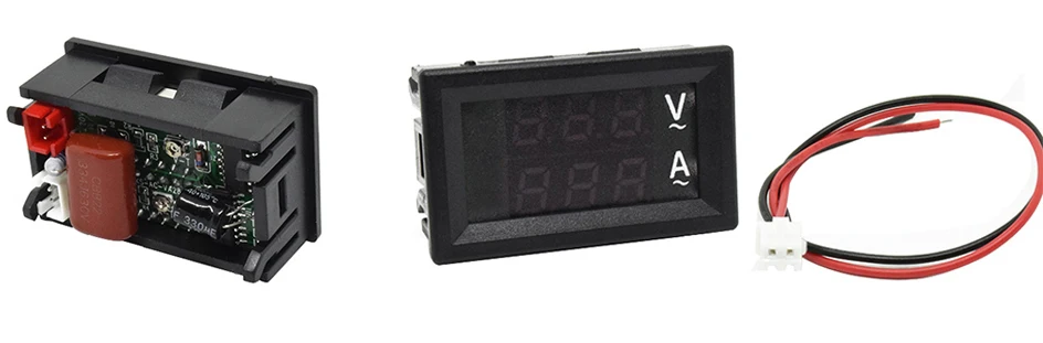 0,56 ''цифровой вольтметр Амперметр постоянного тока 0-100 в AC60-500V 1A 10A 50A 100A Красный Синий светодиодный дисплей измеритель напряжения тока тестер детектор