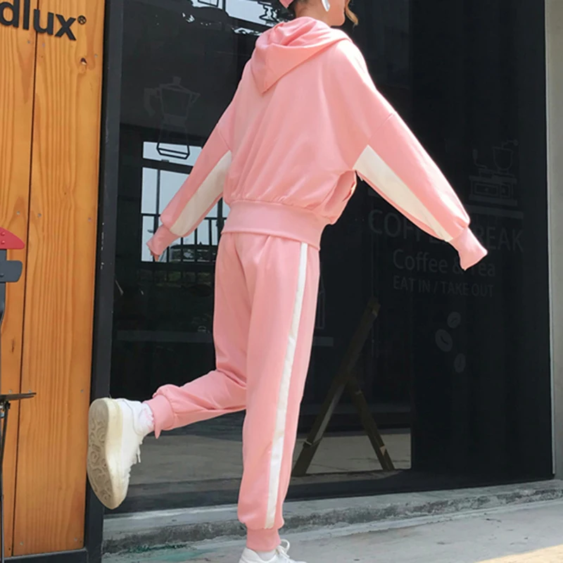 Sfit весна осень комплект из двух предметов женский спортивный костюм на молнии с