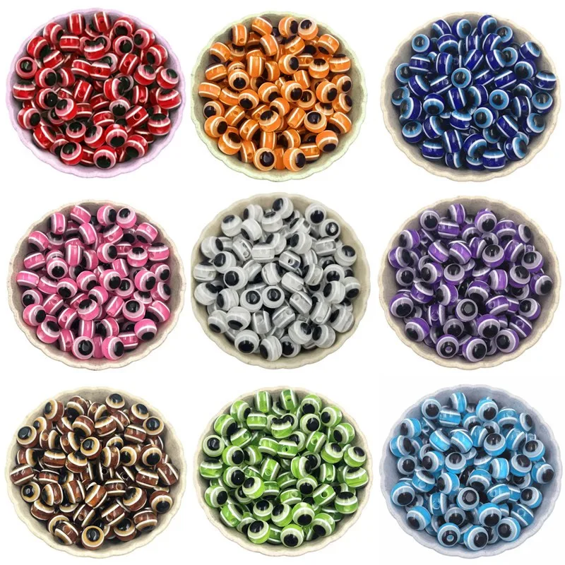

100PcS/bag 6/8mm Acrylic Cat Eye Beads DIY Acrylic Loose Bead Mylticolor For Jewelry Making DIY Bracelet Finding