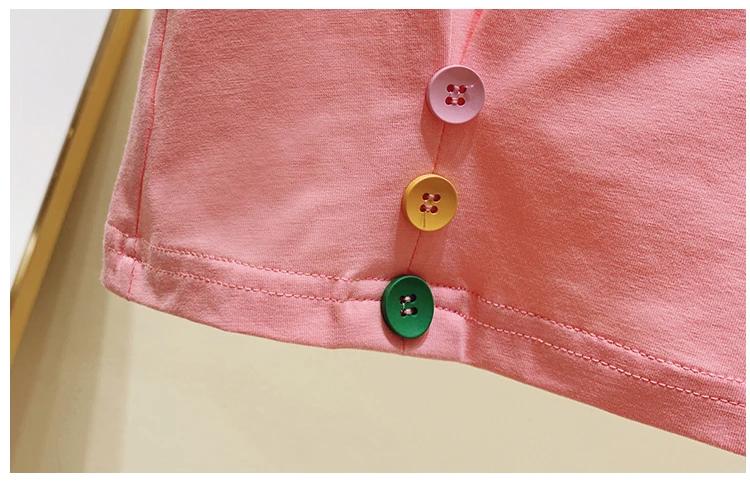 

2021 Summer Loose Cropped Ladies T-shirt European New Embroidery Casual Top Ins Fashion Simple Crew Neck Pullover Women Blouses