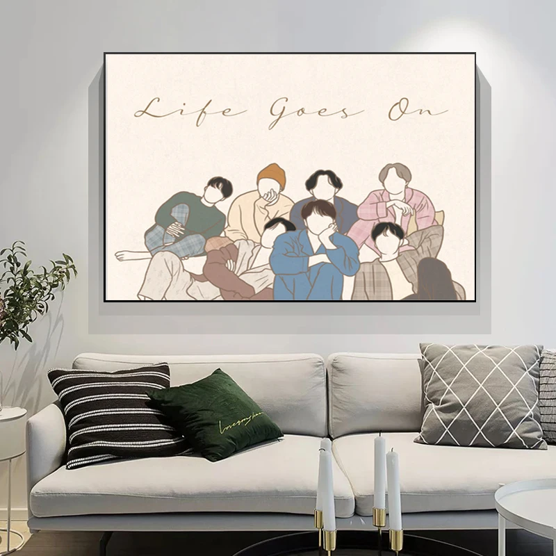 Звезды Kpop лучшие подарки для фанатов Картина на холсте настенное искусство