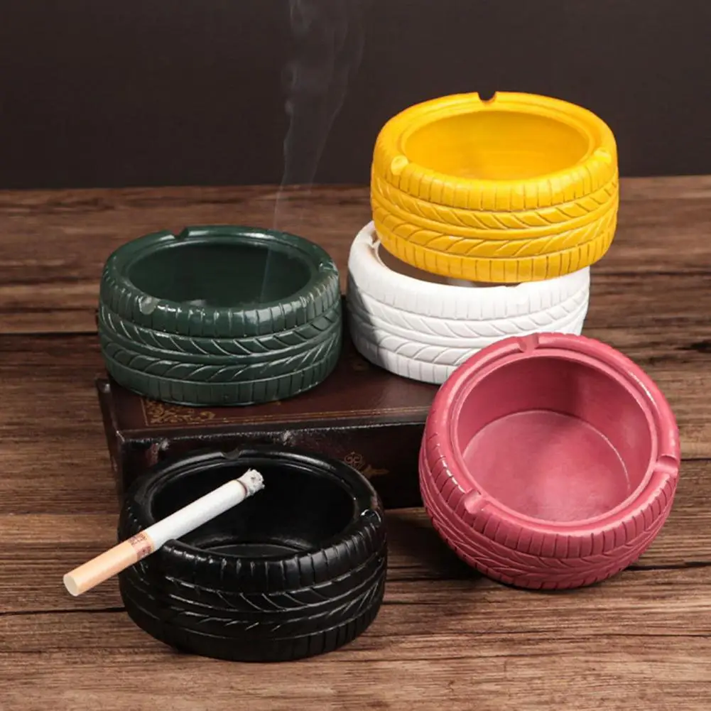 

Retro Distressed Tire Resin Ashtray Ash Storage Case Desktop DecorÂ Home Living Room Bar Desktop Decoration