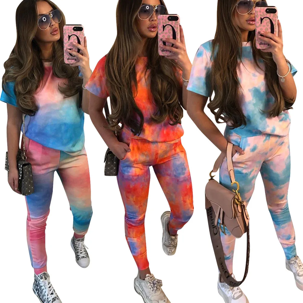 

Комплект из двух предметов, африканская одежда для женщин, спортивный костюм, летнее платье Дашики, топ с принтом тай-дай + штаны, комплект из 2 предметов, наряды, африканская одежда