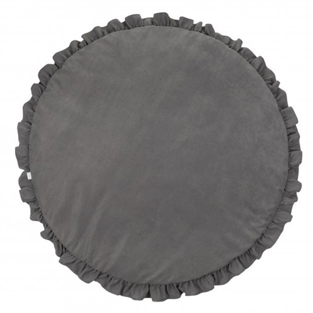 PJ4050C Детские игрушки, однотонный кружевной Детский коврик, круглый детский коврик, мягкий хлопковый детский игровой коврик, развивающий коврик для детской комнаты - Цвет: PJ4050C