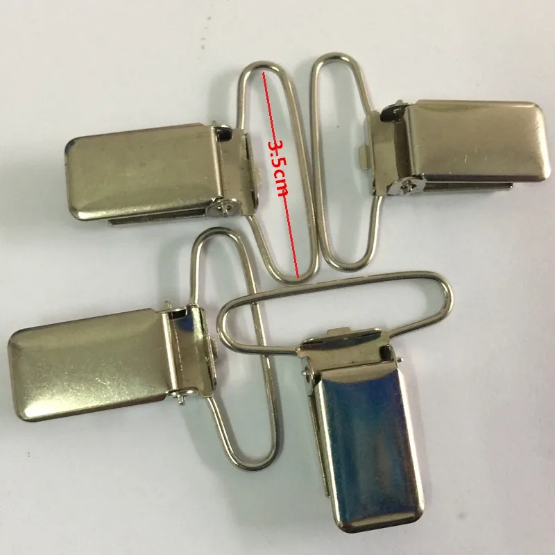 Зажимы для соски Paci металлические зажимы 35 мм 10 шт./лот|suspender clips|pacifier suspender clipsclip