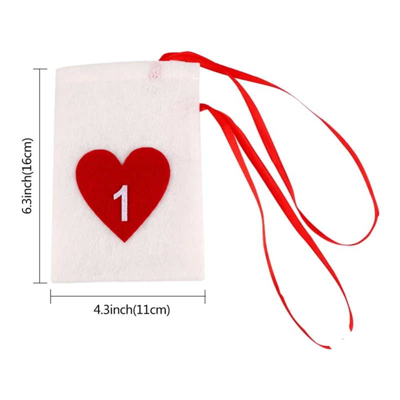 Christmas Advent Calendar 11X16cm Gift Bag DIY Felt Countdown Date 1-31 New Year Decor | Дом и сад