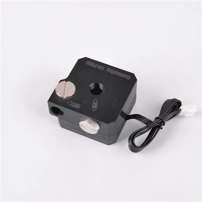 Syscooling 450л/ч бесщеточный DC 12 В 25дб MCU SC-P60A акриловый водяной насос с светодиодный для системы охлаждения ПК - Цвет: Black top