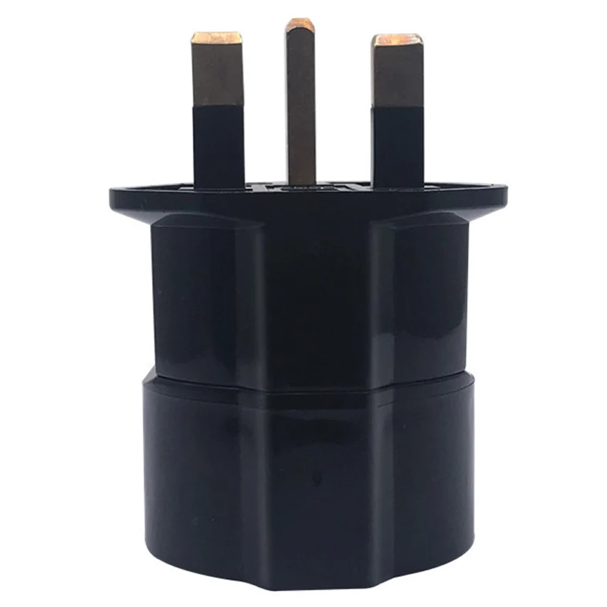 2pcs Germany franch eu to uk fused plug adapter 2pin power cord convert wired connector female 16A 13A male UK | Электроника