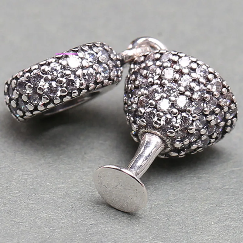 

Original 925 Sterling Silver Charm New Style Party Wine Glass Pendant Fit Pandora Women Bracelet & Necklace Diy Jewelry