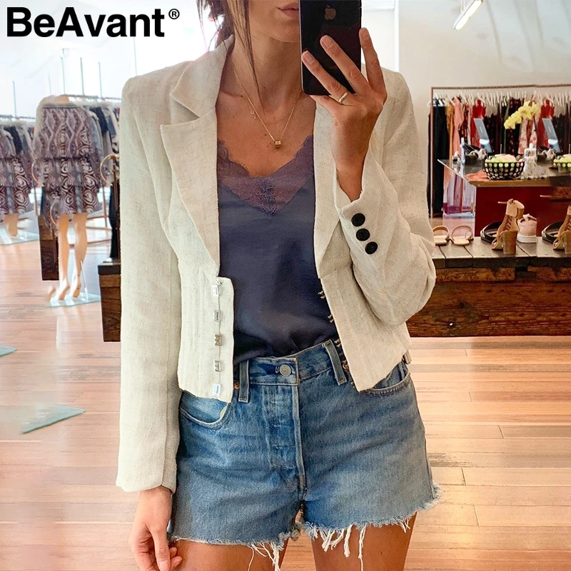 BeAvant модный Женский блейзер на пуговицах пальто с длинным рукавом и высокой