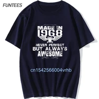 made in 1968 t shirt men cotton summer funny o neck birthday gift t shirt tops tee mans tshirt xs 3xl