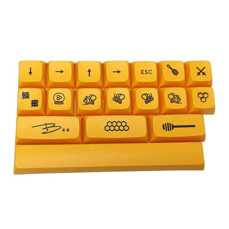 

Стандартная клавиатура KX4A мед, молоко Keycap PBT, технология сублимации, 18 клавиш, XDA профиль, 6,25 U пространство для механической клавиатуры