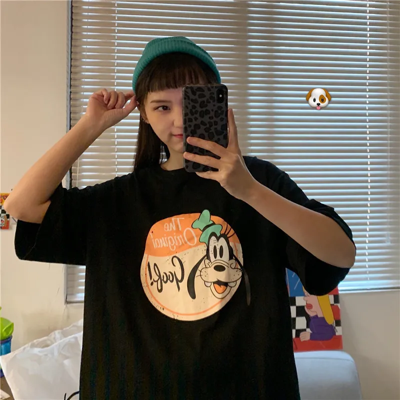 Новинка 2020 летняя хлопковая Свободная Женская футболка средней длины с