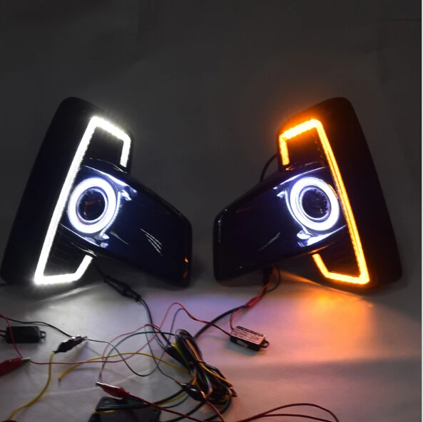 Hilux пикап 2018 ROCCO светодиодный светильник с ангельскими глазами дневные ходовые