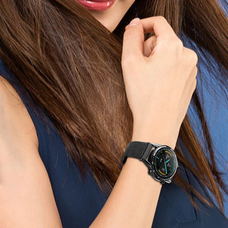 Ремешок магнитный металлический для Huawei Watch GT 2 46 мм 2e GT2 Pro браслет Миланская петля