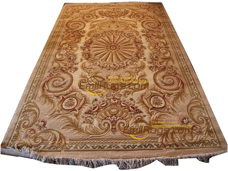 

handwoven wool carpets wool french carpet About Hand-knotted Thick Plush Savonnerie Rug 6.4' X 9.51'carpet 3d carpet