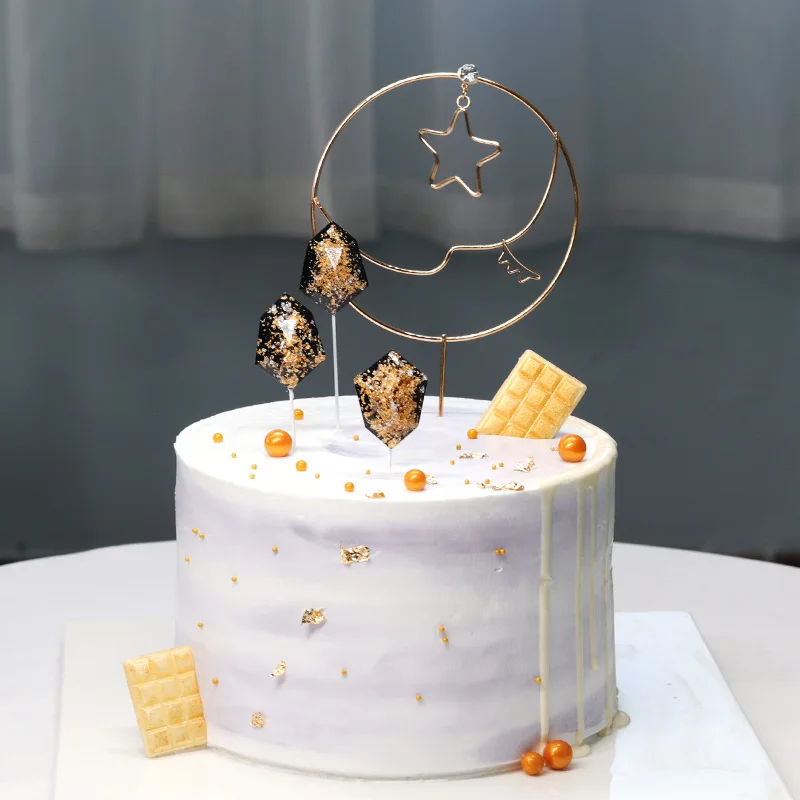 Фестиваль цисицзе запеченный торт Темный янтарь флаг INS сверкающая Золотая Луна