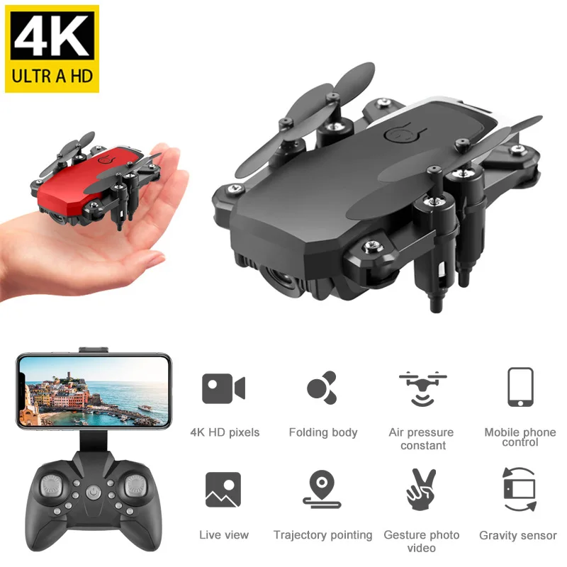 

Складной мини-Дрон LF606 с HD-камерой 4K, высокие дроны, FPV Квадрокоптер, Радиоуправляемый вертолет, детские игрушки