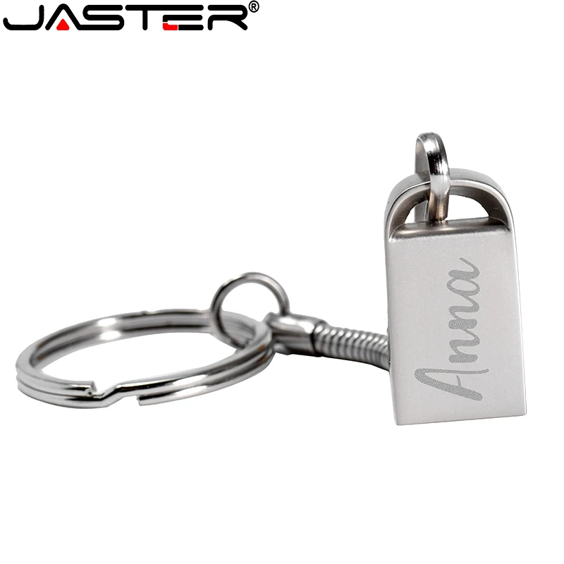 

JASTER Portable High Quality Silver Metal 2.0USB Flash Drive 4GB 8GB 16GB 32GB 64GB External Storage Memory Stick Ultra Small