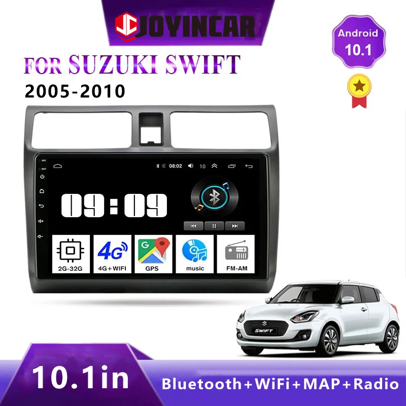 

Автомобильный мультимедийный видеоплеер JOYINCAR, Android 10,1, для Suzuki Swift 2005-2010, 2din, стерео, GPS-навигация, головное устройство 2 + 32 ГБ