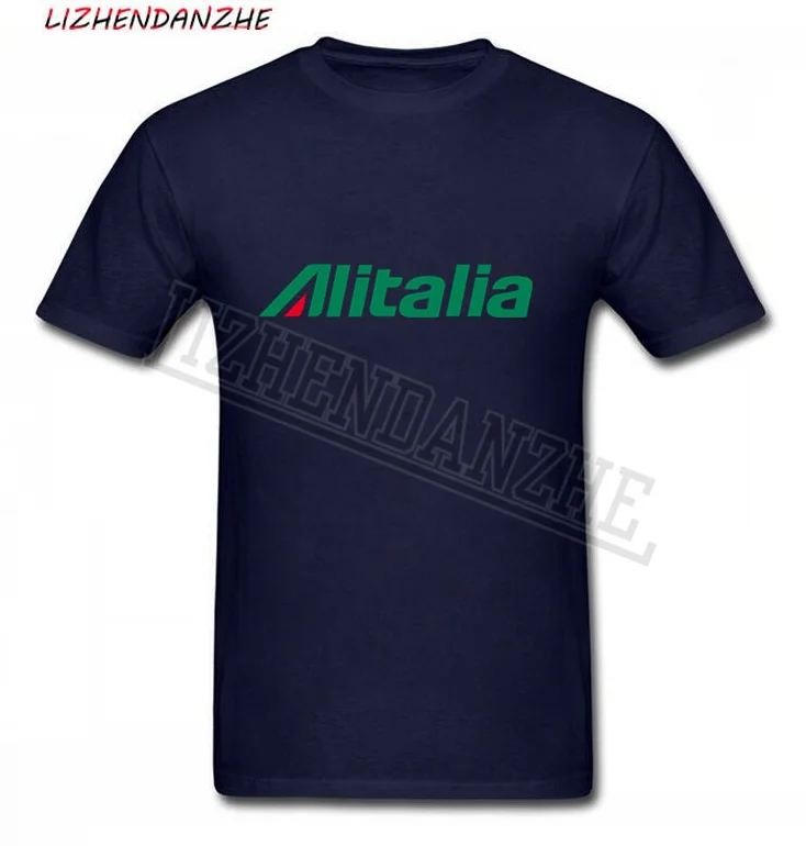 Мужская летная футболка Alitalia модная и забавная одежда Высококачественная