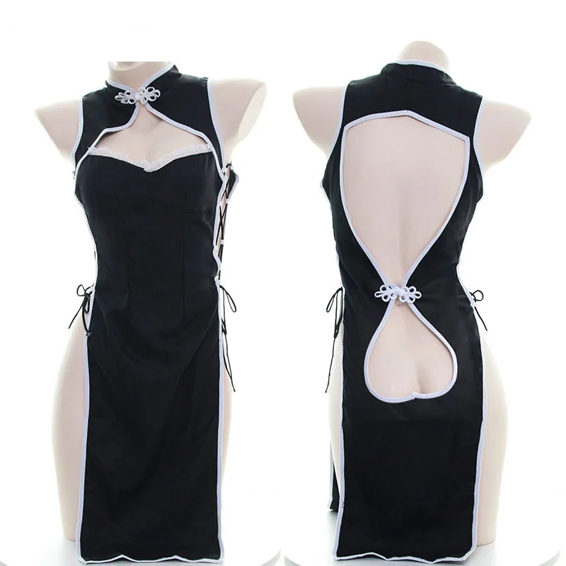 

Женское нижнее белье для косплея дьявола Лолита винтажные костюмы вампира с вырезами сексуальное Длинное нарядное платье с открытой спино...