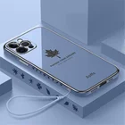 Силиконовый чехол для iPhone 13 Pro Max с квадратным покрытием, Ультратонкий Мягкий чехол с ремешком для iPhone 12, 11 Pro, XS, Max, XR, X, SE, 2, 8, 7 Plus