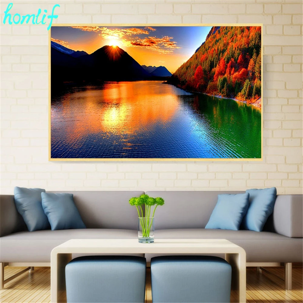 5d алмазная вышивка море закат рассвет морской пейзаж природа Алмазная крестиком