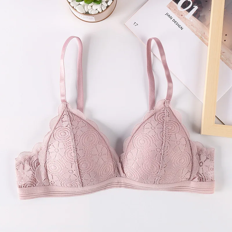 Женские кружевные бюстгальтеры с цветочным рисунком бюстгальтер без косточек