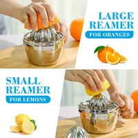 500ml manual juicers stainless steel fruit citrus lemon orange squeezer with built in measuring cup handle home kitchen tool