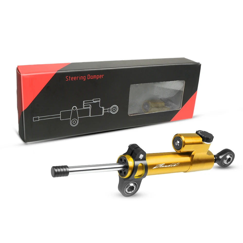 black and gold Мотоцикл с ЧПУ рулевой демпфер монтажный стабилизатор Adjustablet для SUZUKI GSF 250 600 600S 650 650S 650N 1200 1250 Bandit 650S - Цвет: black and gold