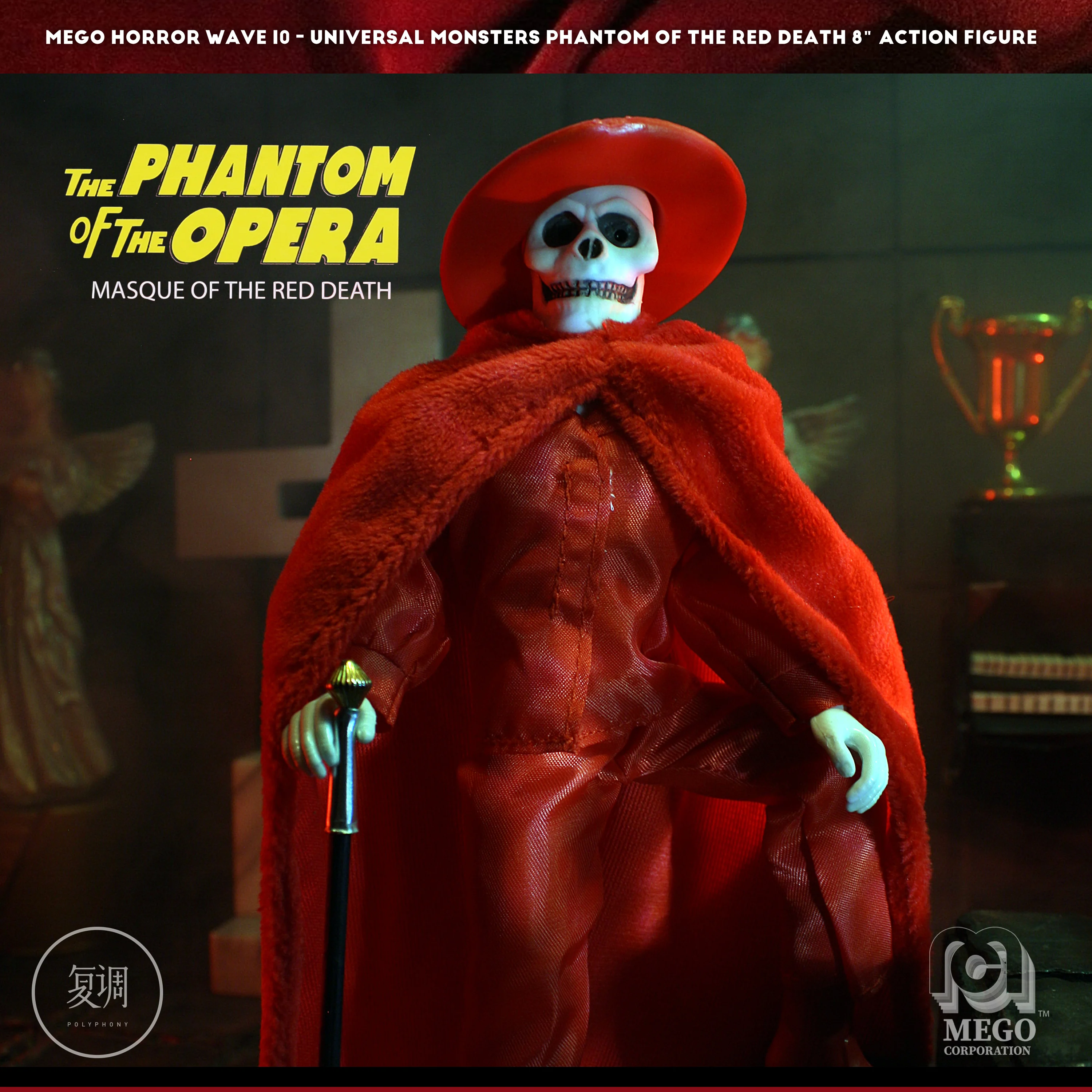 Оригинальная фигурка страшного фантома оперы Фантом красной смерти ПВХ экшн