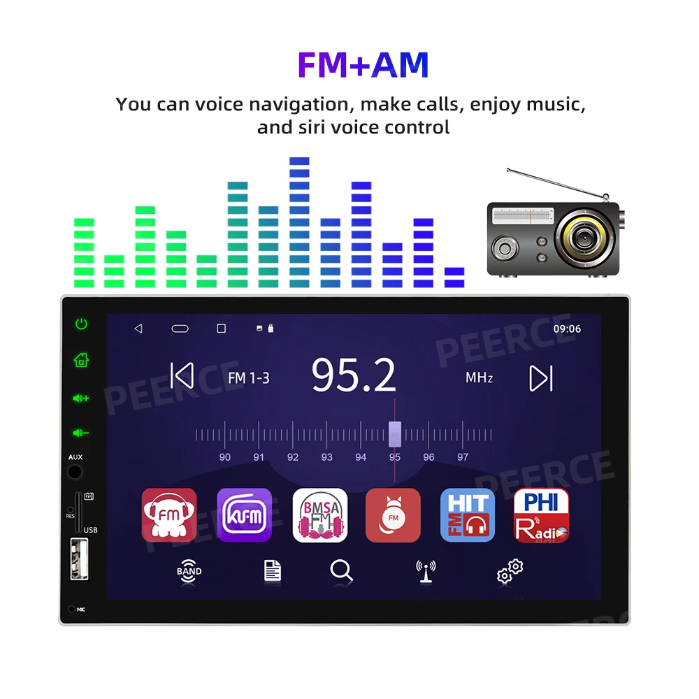 Автомагнитола 2 din Android ОЗУ Гб мультимедийный проигрыватель для Nissan Hyundai Kia toyata
