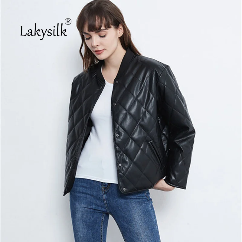 Новая брендовая куртка из искусственной кожи для женщин осенне зимние