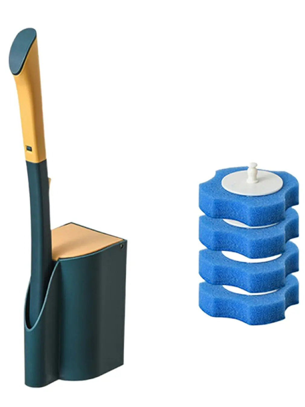 

Disposable Bathroom Cleaning Toilet Brush Long Handle No Dead Angle Cleaning Brush Household Disposable Cleaning Artifact set